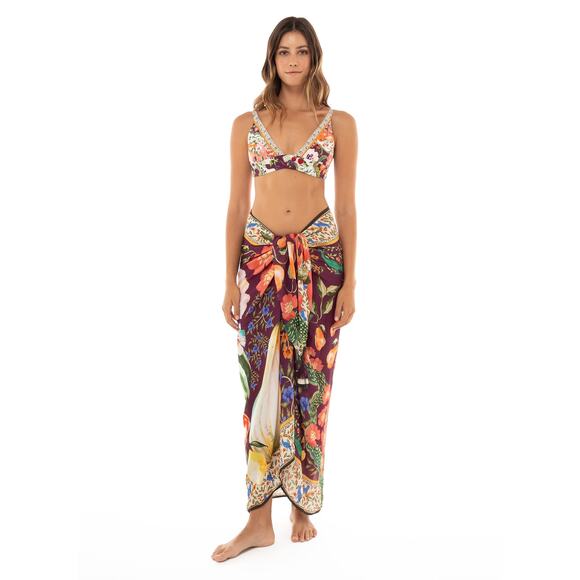 Agua Bendita Marine Seed Sarong Cover Up NWT SIZE ONE SIZE - Picture 1 of 6